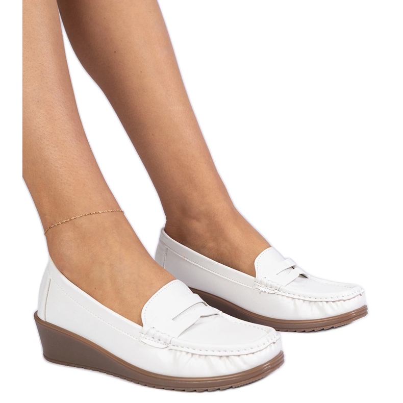 White women's wedge moccasins White women's wedge moccasins