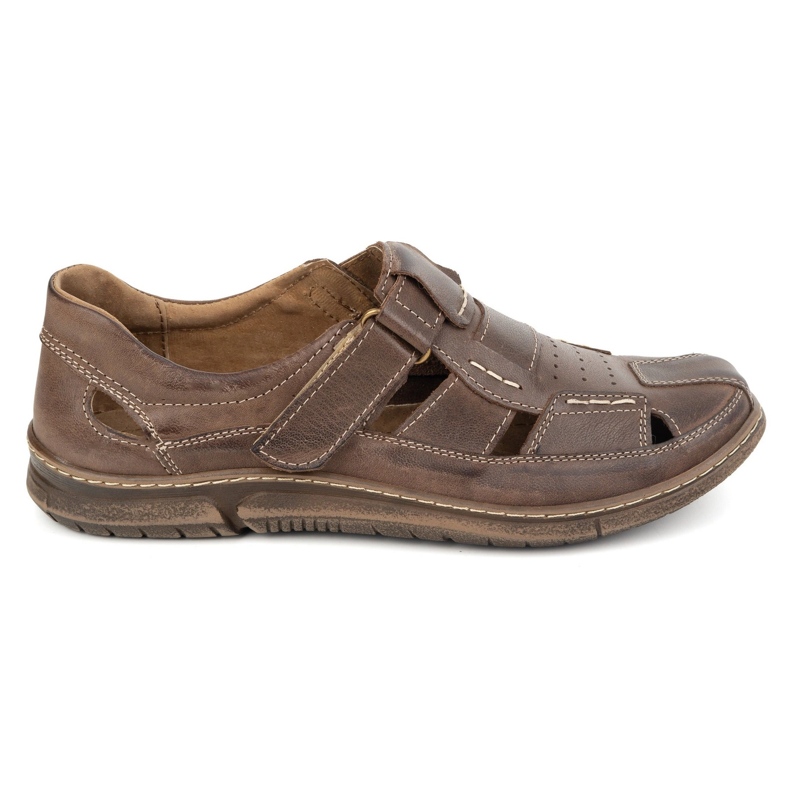 KOMODO Velcro leather shoes 937 COMMON Dark brown