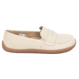 Olivier Barefoot elegant women's minimalist leather loafers 1280 beige Olivier Barefoot elegant women's minimalist leather loafers 1280 beige