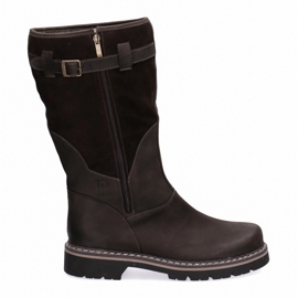 Durable tactical boots-myśliwskie leather Baribal Pollonus brown 6-0104-001