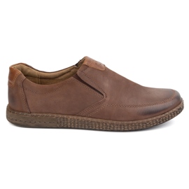 KOMODO Men's leather shoes casual 854/2 brown