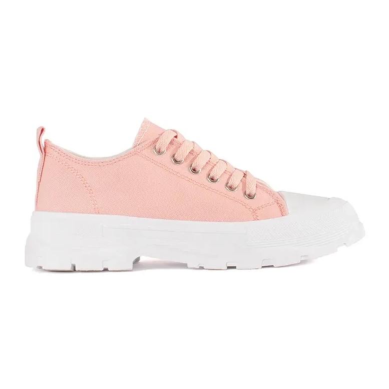 Classic sneakers on the light pink platform Classic sneakers on the light pink platform