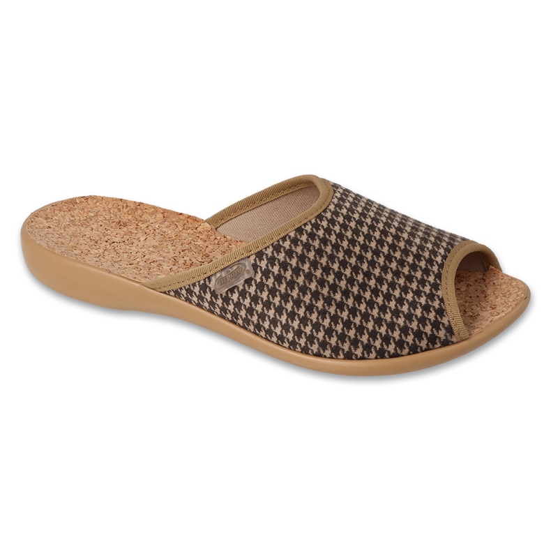 Befado women's slippers PU 254D161 Cork insert black