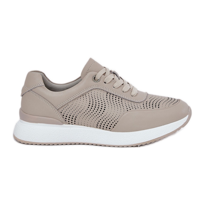 S.Barski Leather sports shoes Sneakers Women's S. Barski LR51-551 beige