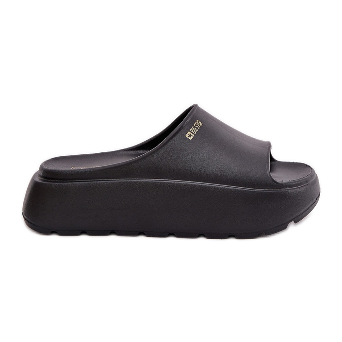 Women's foam slippers on the Big Star RR274A567 Black platform