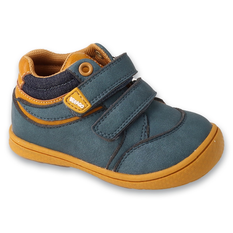 Befado children's shoes with Velcro 169P033, leather insert, blue