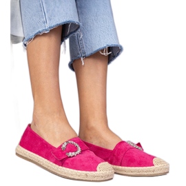 Pink espadrilles decorated with zircons Pink espadrilles decorated with zircons