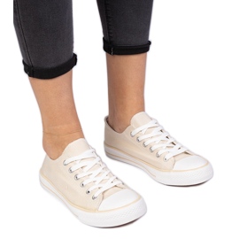 Brown classic women's sneakers beige Brown classic women's sneakers beige