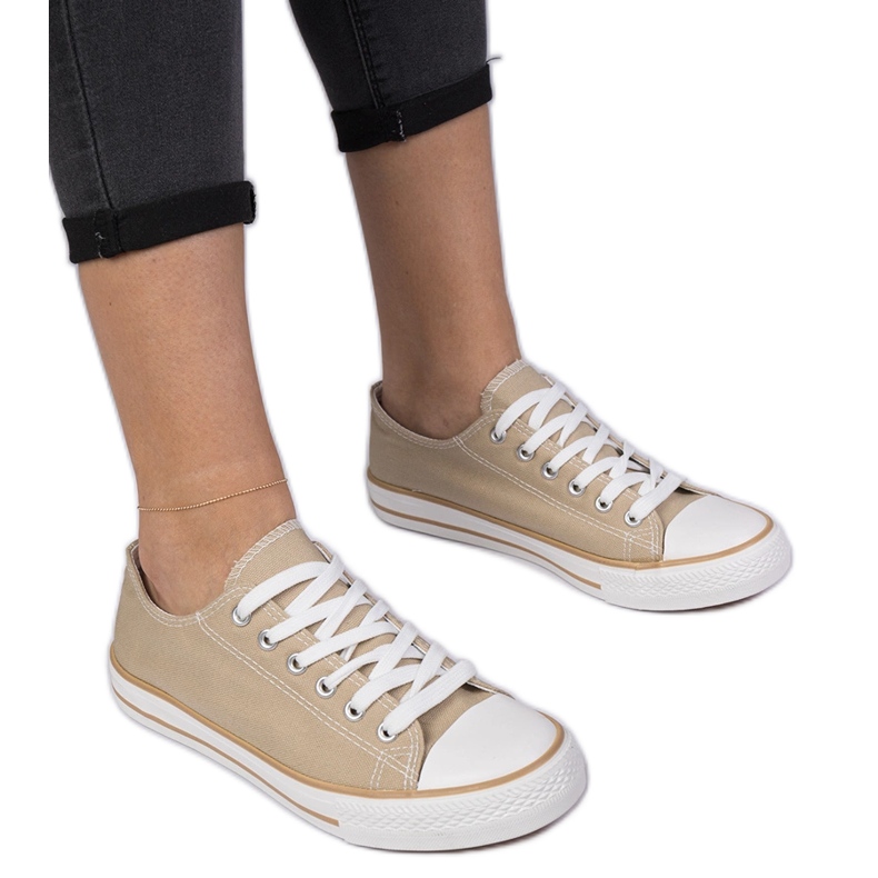 Beige classic women's sneakers Beige classic women's sneakers
