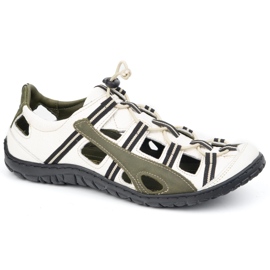 Olivier Men's leather leather bicycle shoes 262kz white with green Olivier Men's leather leather bicycle shoes 262kz white with green