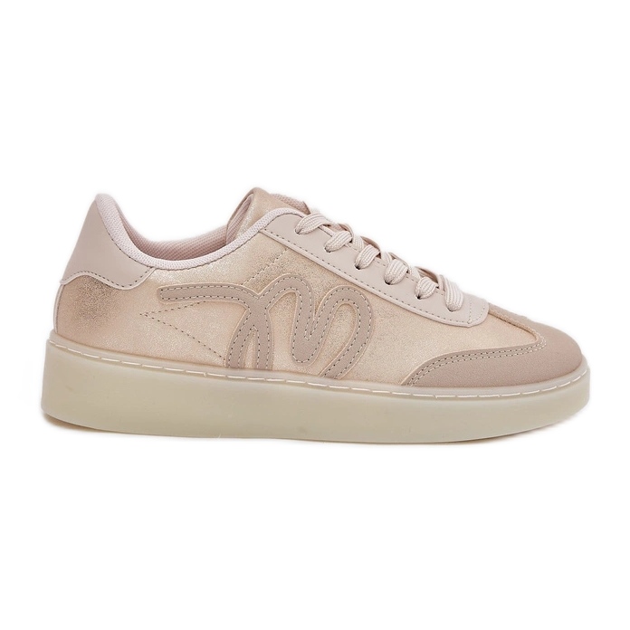 Gold-beige eco-beige eco sports shoes golden