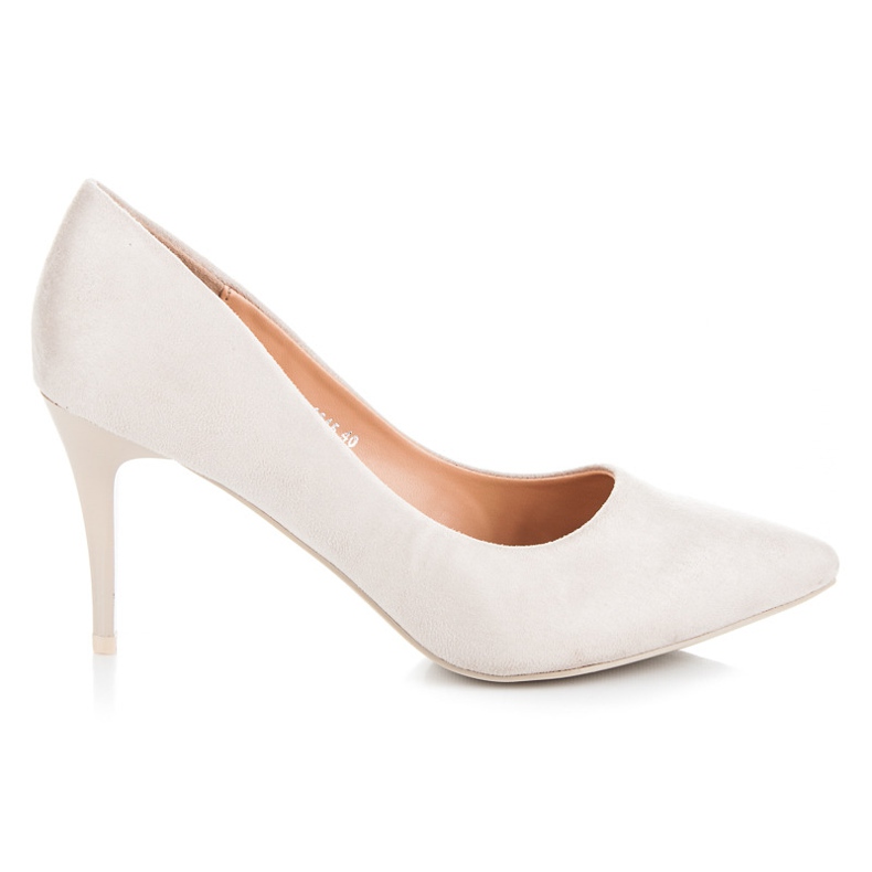 Ideal Shoes Suede High Heels brown