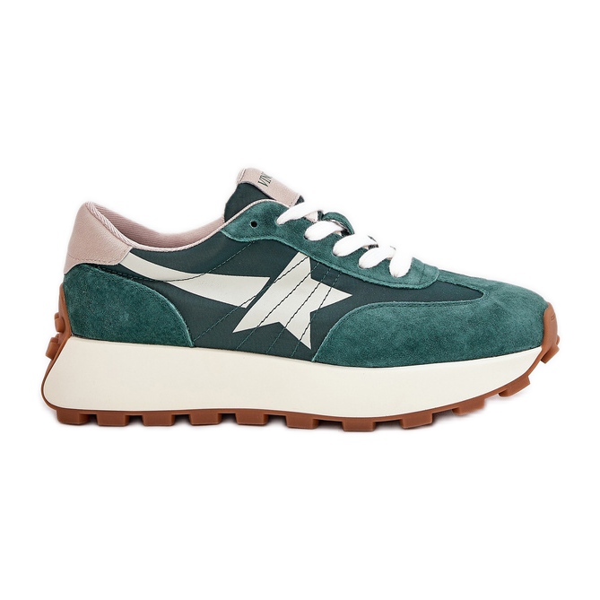 Women's suede sports shoes on the Vinceza 66720 Platform green Women's suede sports shoes on the Vinceza 66720 Platform green