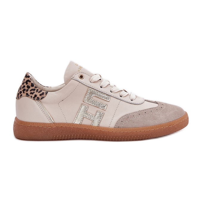 CheBello Leather sports shoes sneakers women's leopard chello 4640 beige