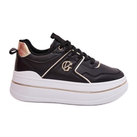 Women's sports shoes on the platform black
