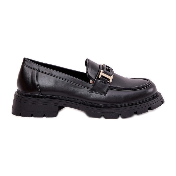 Women's moccasins with eco leather black