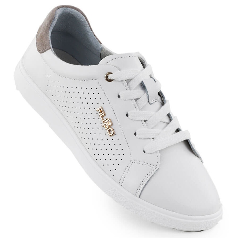 White Filippo DP6738 leather sports shoes