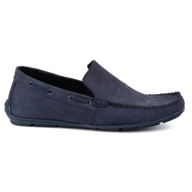 Olivier Men's leather moccasins 700knt novel nubuk blue Olivier Men's leather moccasins 700knt novel nubuk blue