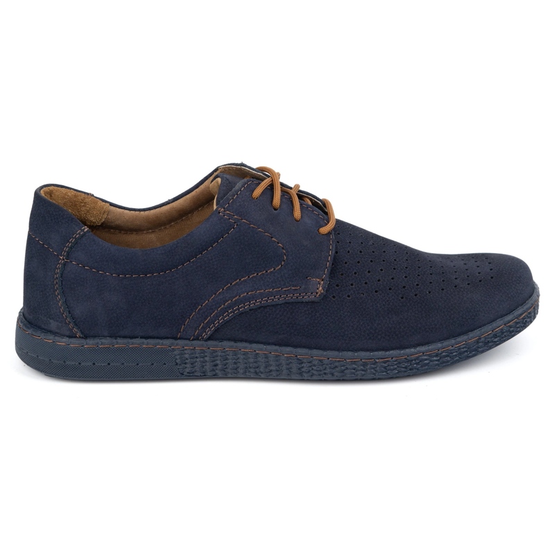 KOMODO Men's leather shoes casual 933/l/2 navy blue KOMODO Men's leather shoes casual 933/l/2 navy blue