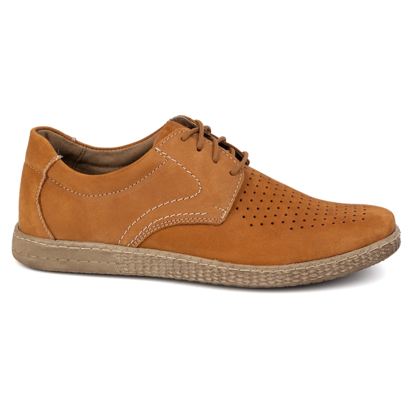KOMODO Men's leather shoes Casual 933/L/2 Rude orange KOMODO Men's leather shoes Casual 933/L/2 Rude orange