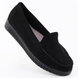 Moccasins Openwork Looms Black Potocki 25-11316