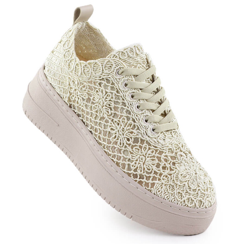 Women's lace shoes on the platform beige T.Sokolski W503 Women's lace shoes on the platform beige T.Sokolski W503