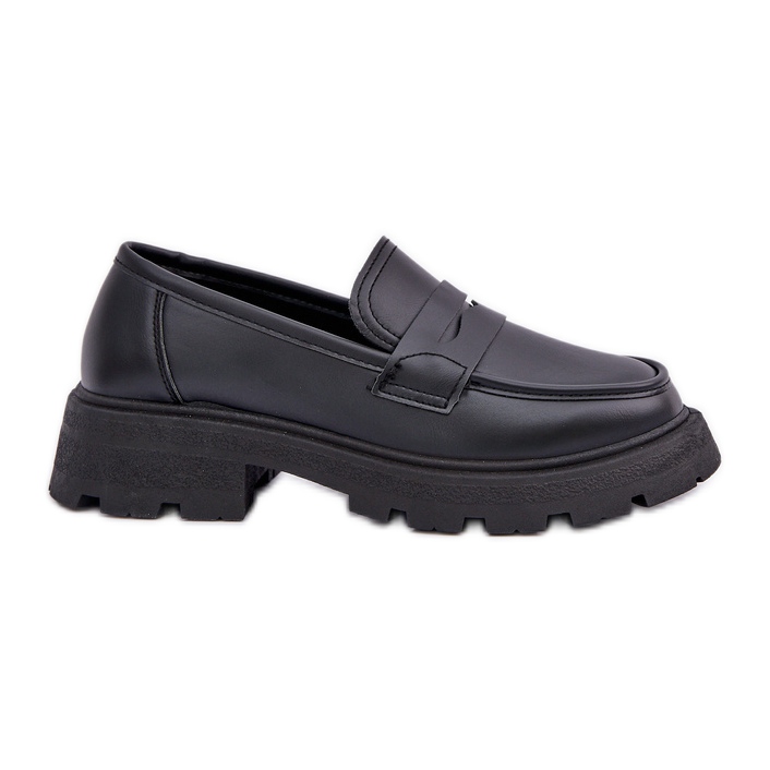 Women's moccasins with eco leather black