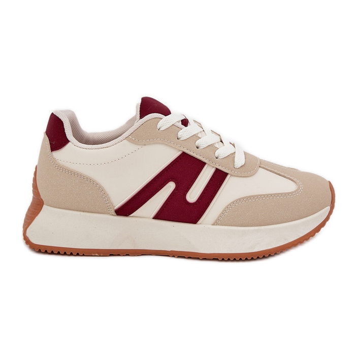 Women's sports shoes on beige-blue platform