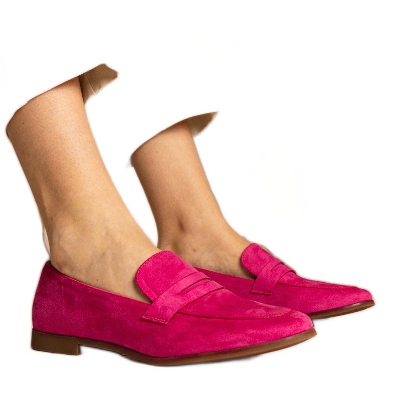 Pink women's classic loafers