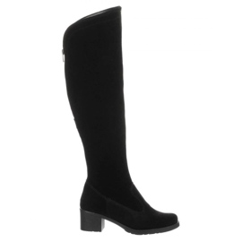 Olivier Women's leather-shaped boots insulated black