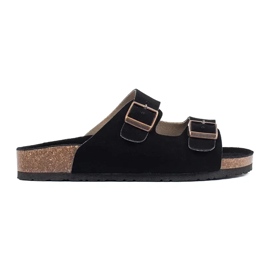 Goodin Black leather flip flops Goodin Black leather flip flops