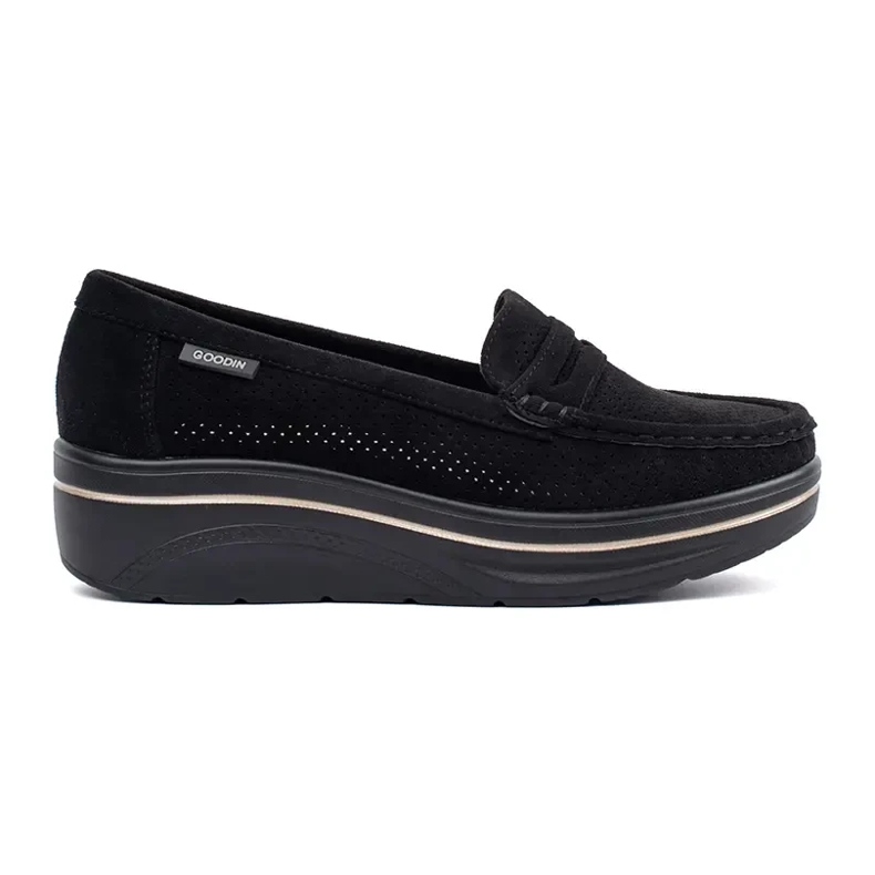 Goodin Black loafers on a thick sole Goodin Black loafers on a thick sole