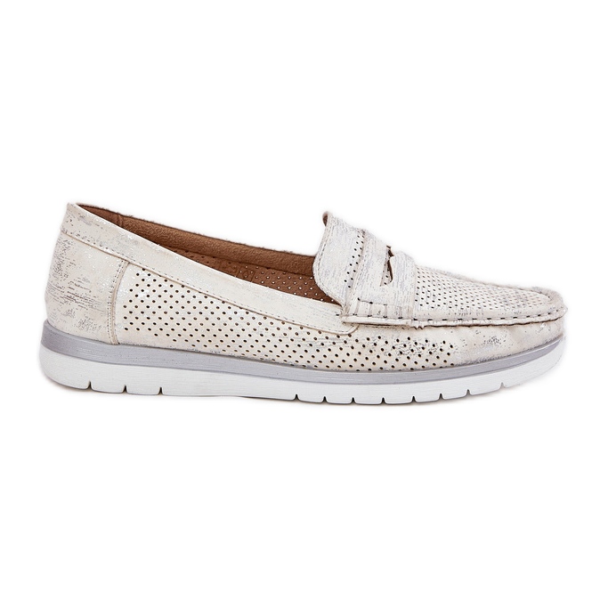 Women's Moccasins Made of Eco Leather, Gold golden Women's Moccasins Made of Eco Leather, Gold golden