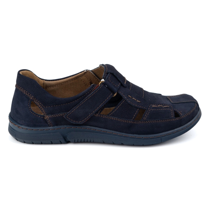 KOMODO Velcro leather shoes 937 navy blue KOMODO Velcro leather shoes 937 navy blue