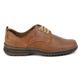 Olivier Men's leather shoes casual 221gt camel brown