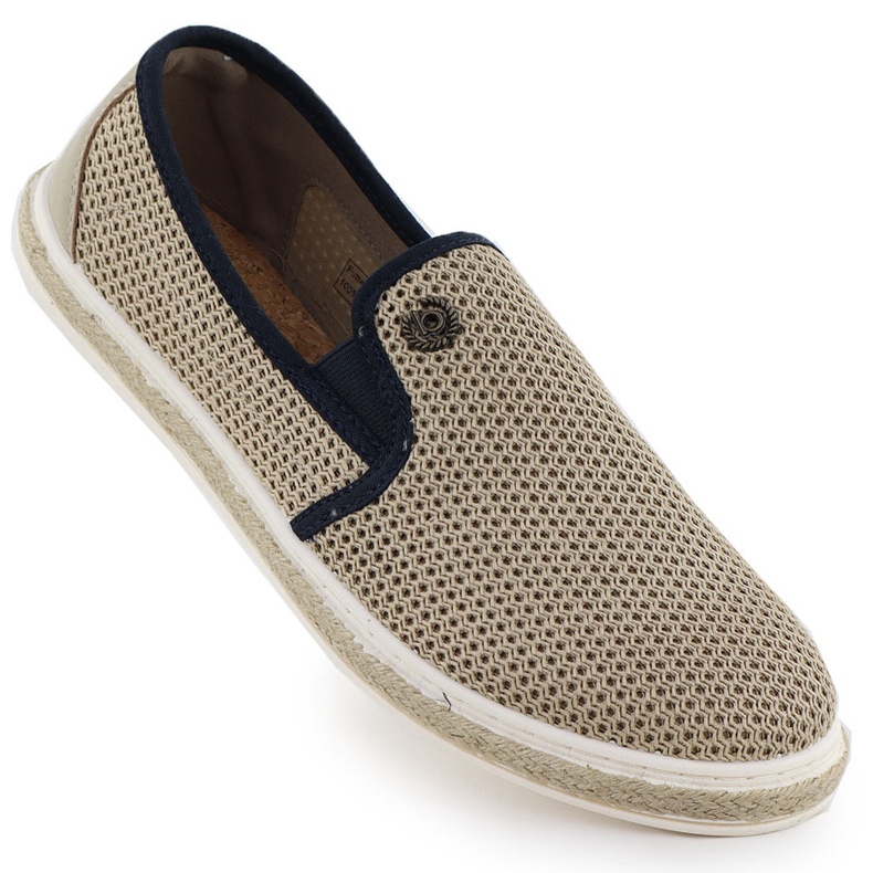Men's shoes slipped in Bugatti 321-ASP61-6900 espadrilles beige