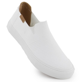 Textile sneakers Slip On Białe Big Star RR274717 white Textile sneakers Slip On Białe Big Star RR274717 white