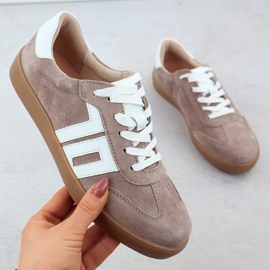 Sports shoes suede beige Vinceza 79517
