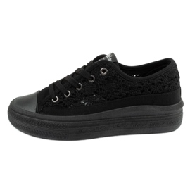 Lee Cooper LCW-23-44-1618L Shoes Black lace sneakers Lee Cooper LCW-23-44-1618L Shoes Black lace sneakers