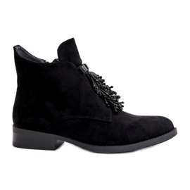 S.Barski Insulated women's boots with a zipper ornament S. Barski HY42-715 black