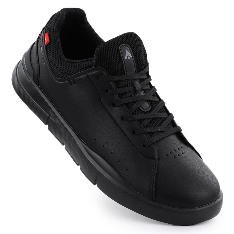 Men's leather sports shoes black mcarthur mc19