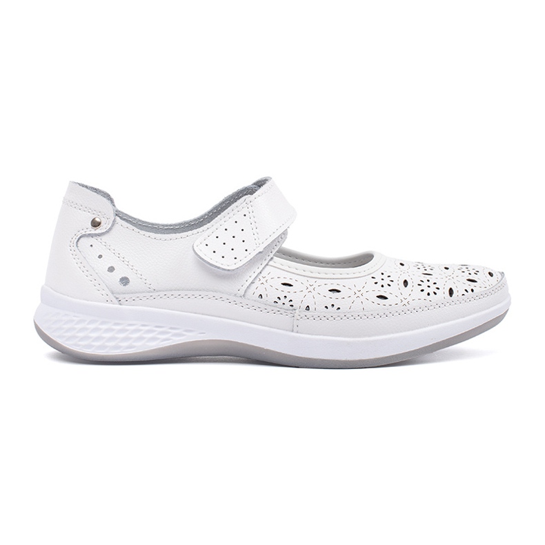 Goodin Dropped white leather sandals Goodin Dropped white leather sandals