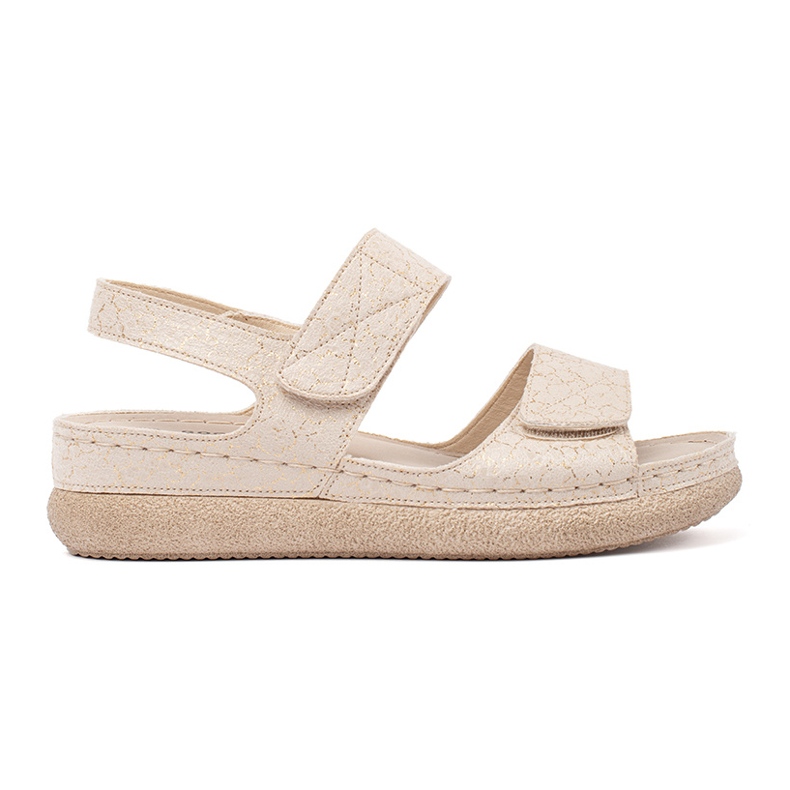 Goodin Light beige women's Velcro sandals