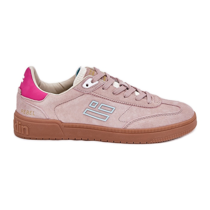 Suede sports shoes for women D.Franklin dfsh387005 dirty pink