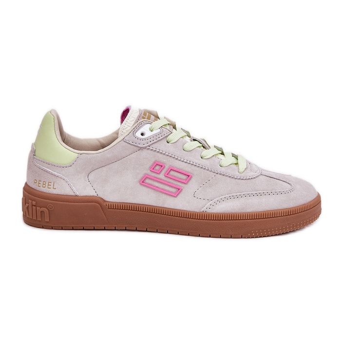 Suede sports shoes for women D.Franklin DFSH387005 Trooped white