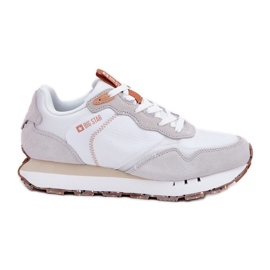 Women's suede women's sports shoes big star rr274235 hi-Polish beige system