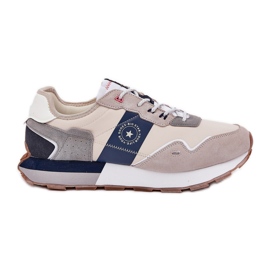 Suede men's sneakers on the Big Star RR174471 Hi-Polish System System platform grey
