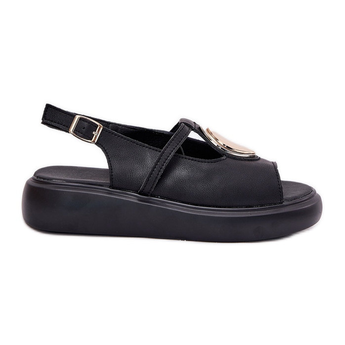 Leather elegant women's sandals s.barski gr51-603 black Leather elegant women's sandals s.barski gr51-603 black