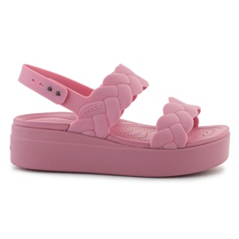 Crocs Brooklyn Woven Low Wedge 209977-6xx sandals pink