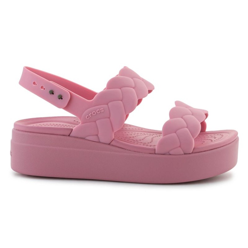 Crocs Brooklyn Woven Low Wedge 209977-6xx sandals pink